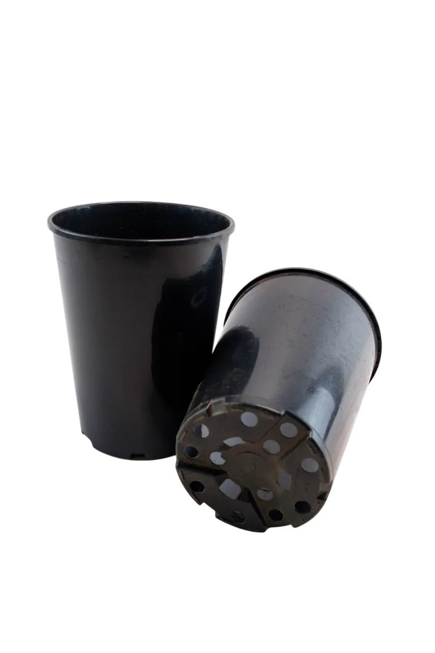 Горшок технический высокий, круглый (черный) RP